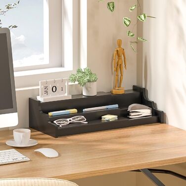 Рівнева висувна підставка для спецій, органайзер для спецій на місці, органайзер для банок для спецій, підставка для спецій для кухні, шафи (чорна), 3-