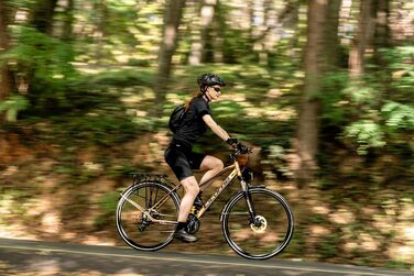 Велосипед Licorne Bike преміум-класу для трекінгу, алюмінієва рама 28 дюймів з дисковими гальмами, підходить для хлопчиків, дівчаток, жінок та чоловіків - 21 швидкість - Гірський велосипед - Кросовий велосипед, темно-золотистий.