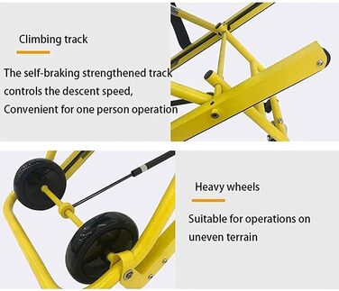 Переносне крісло-сход, Розбірне крісло-сход, Підрамник для сходів, Аварійно-рятувальний ліфт, Швидка допомога, Евакуаційний ліфт, Сходове крісло, Керування однією особою, Жовтий/Синій (жовтий) Жовтий