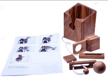 Сейф для пляшок LOGOPLAY - головоломка на нитках - гра на мислення - головоломка - гра на терпіння - логічна гра з цінного дерева