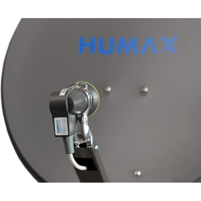 Супутникове дзеркало HUMAX Digital Professional 65 см, супутникова антена з опорним кронштейном для LNB, супутникова антена з алюмінію діаметром 65 см, антрацит антрацит 65 см