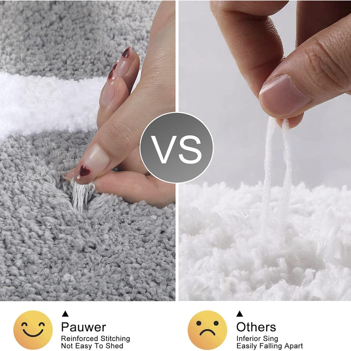 Набір килимків для ванної з мікрофібри Pauwer Набір килимків для ванної з мікрофібри 2 шт. нековзний абсорбуючий м'який килимок дл