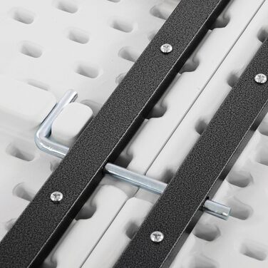 Стіл для вечірок Nexos, розкладний стіл, пивний стіл, садовий стіл, обідній стіл, фуршетний стіл з ручкою для перенесення, вигляд ротанга, 180 x 75 см, антрацитово-сірий, міцний сталевий каркас (білий гладкий)