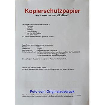 Папір для захисту від копіювання, DIN A4, 90 г/м, 500 аркушів, з ефектом водяного знака