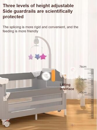 Дитяче ліжечко Pack and Play, складне та портативне приліжкове ліжечко, великий ігровий майданчик з матрацом та пеленальний столик (6602 сірого кольору без сітки) 6602 сірого кольору без розкішної москітної сітки