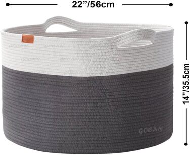 Кошик для зберігання велика корзина для білизни D55XH35см кошик для збору білизни кошик для зберігання ковдр подушок кошики для од