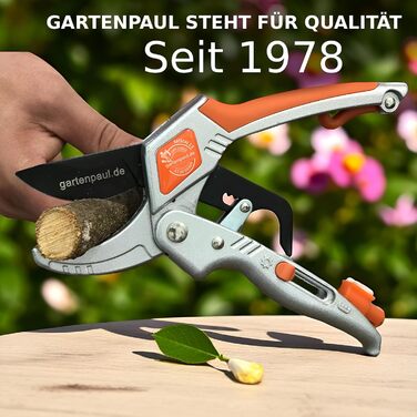 Садові ножиці Ratchet 2.0 з заточкою, включаючи послугу заточування, гібридна тріскачка з ковадлом, з високоякісним лезом SK5, професійні садові інструменти секатор для гілок, ножиці для троянд, ножиці для рослин, ножиці для квітів