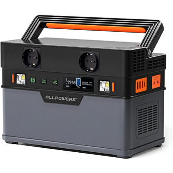 Портативна електростанція ALLPOWERS S700, високопродуктивний сонячний генератор на 606 Втгод, мобільне накопичувач енергії з генераторами потужністю 700 Вт (пікова потужність 1400 Вт) для вечірок на свіжому повітрі, подорожей, кемпінгу та автофургонів S70