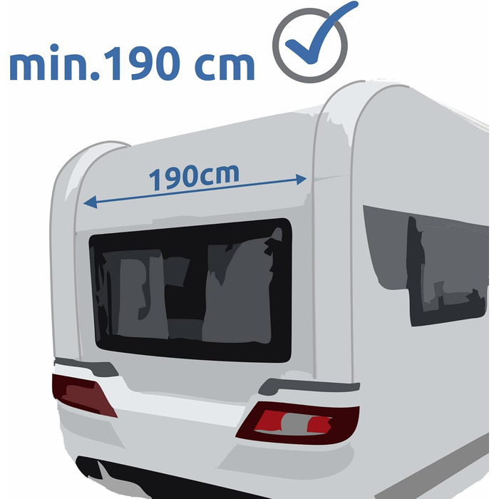 Ваш GEAR Venecia - Задній намет каравану 190x170см Обладнання Намет Кухонний намет для каравану