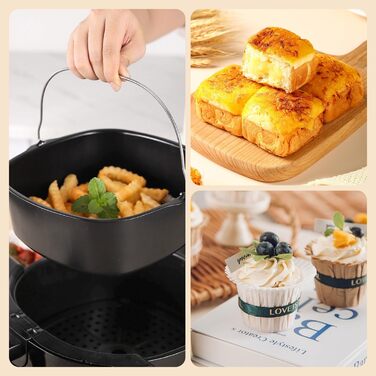 Тісстингова фритюрниця Форма для торта, залізний торт для випічки Бочка для випічки сиру Форми для випічки тортів Форма для випічки хліба Форма для хліба Аксесуари для фритюрниці для HD9925 HD9860 HD9905 01 (18 см)