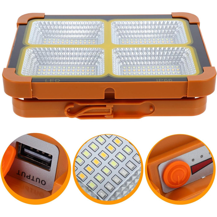 Портативний світлодіодний робочий ліхтар Beavorty з функцією сонячної батареї, вибухозахищений, магнітний, для кемпінгу, екстрених ситуацій на свіжому повітрі