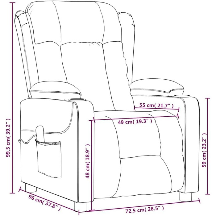 Масажне крісло з обігрівачем, електричне масажне крісло, крісло для телевізора, крісло-реклайнер, крісло для відпочинку, м&39яке крісло, крісло-реклайнер, темно-сіра тканина