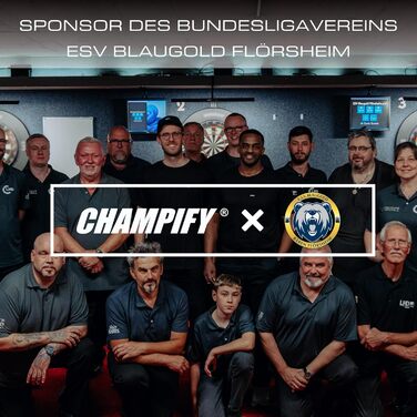 Набір дротиків Champify з 90 вольфраму з чорним футляром 3 сталеві дротики з 9 алюмінієвими стрижнями та 9 дергами Набір дротиків з аксесуарами Дротики з металевим наконечником