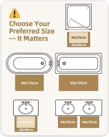 Килимок для ванної кімнати COLOR&GEOMETRY, нековзний килимок для ванної, 44 x 76 см, миється, м&39який, абсорбуючий килимок для ванної кімнати, душ, ванна, білий, 44 x 76 см (прямокутний)