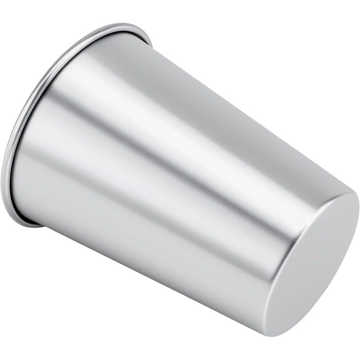 Набір з 8 чашок з нержавіючої сталі, 350 мл, срібна кружка з нержавіючої сталі, штабельовані металеві дорожні чашки, чарки для шотів, чашки з нержавіючої сталі для кемпінгу, вечірок, подорожей, барів та активного відпочинку