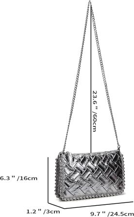 Жіноча шкіряна сумка-клатч з леопардовим принтом, вечірня сумка-конверт, сумка-сумка, весільна сумка, сумка через плече, з шипами, сумка на ланцюжку для весілля, випускного вечора, вечірки, рок-образ, срібний колір