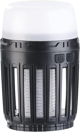 Ліхтар від комарів Exbuster УФ-засіб від комах 2-в-1 та кемпінговий ліхтар з акумуляторною батареєю, регульованою яскравістю, USB (кемпінговий ліхтар від комарів, лампа від комарів, настільна лампа на батарейках)