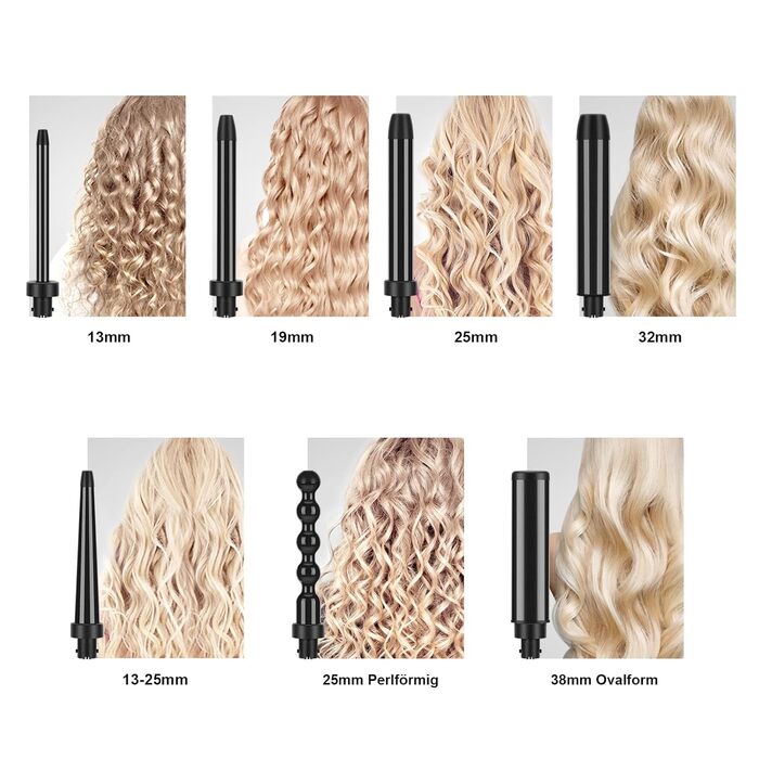 Плойка Parwin Pro Beauty, 7 в 1, професійні прилади для укладання волосся та інструменти для укладання, керамічна плойка з 7 нагрі