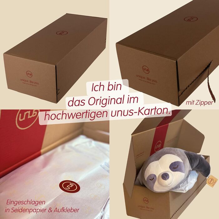 М'яка іграшка UNUS Лінивець 50 см, бірюзовий