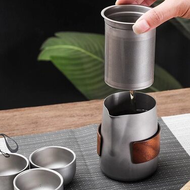 Чашка для заварювання чаю, ситечко для чаю, набір для кемпінгу, чайник для подорожей, портативний посуд для трав&39яного чаю та багато іншого