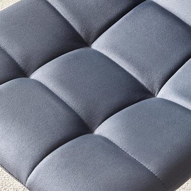 Обідні стільці, оббиті оксамитом, комплект Milano з 4 шт. , сірий, 521252.