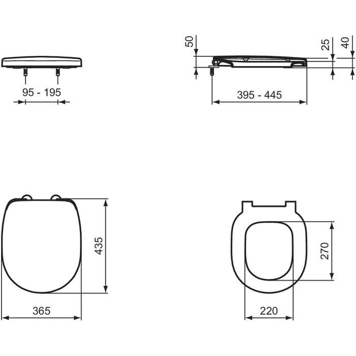 Сидіння для унітазу Ideal Standard з плавним закриванням, біле, E791701 Wrapover Soft Close