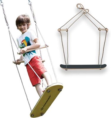 Гойдалка для скейтборду Schildkrt, надзвичайна дерев'яна гойдалка для спритності, рівноваги та координації, протиковзка конструкці