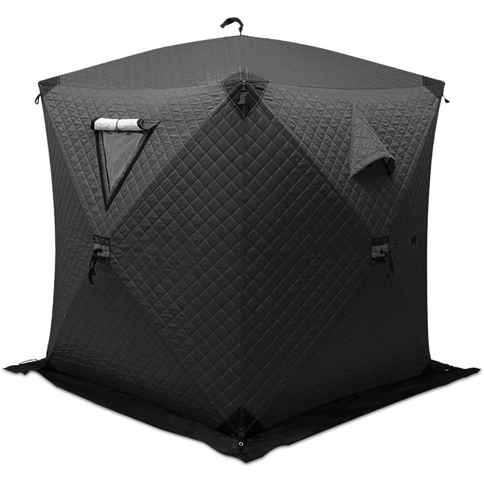 Намет для кемпінгу/сауни для 1-2 осіб, водонепроникний, 180 x 180 x 210 см, GI92, чорний