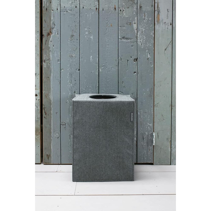 Мішок для білизни - Швидке відкриття - Міцний текстильний мішок - Економія місця - Кришка складається, утворюючи ручки - Легке спорожнення - Pepper Black - 55 L - 29,5 x 54,0 x 50,5 см