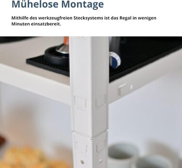 Стелаж SCHULTE з 4 полицями PowerMAX, вантажопідйомність 60 кг, 180x60x40 см (ВxШxГ), білий, полиця для зберігання, полиця для майстерні, полиця для підвалу, полиця для гаража, металева полиця, білий 180x60x40 см