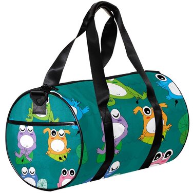 Спортивна сумка, маленька дорожня сумка, сумка для шопінгу та йоги, з кумедним мультяшним дизайном жабок, сумка для фітнесу на відкритому повітрі, ручна поклажа