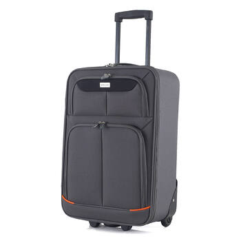 Валіза Semi Line 20' (S) Grey/Orange Lines (T5754-1)