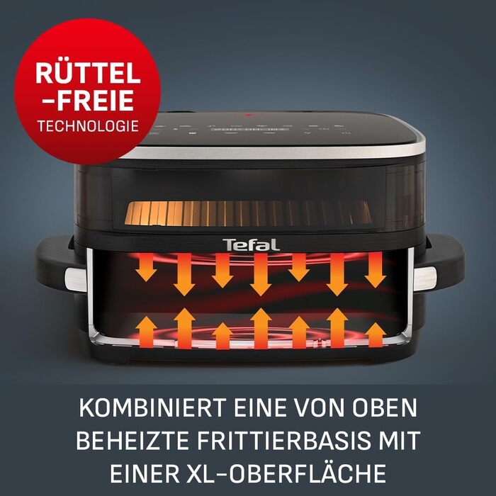 Аерофритюрниця Tefal Easy Fry XL Surface з вікном перегляду та функцією пічці для піци Інноваційна технологія Extra Crisp