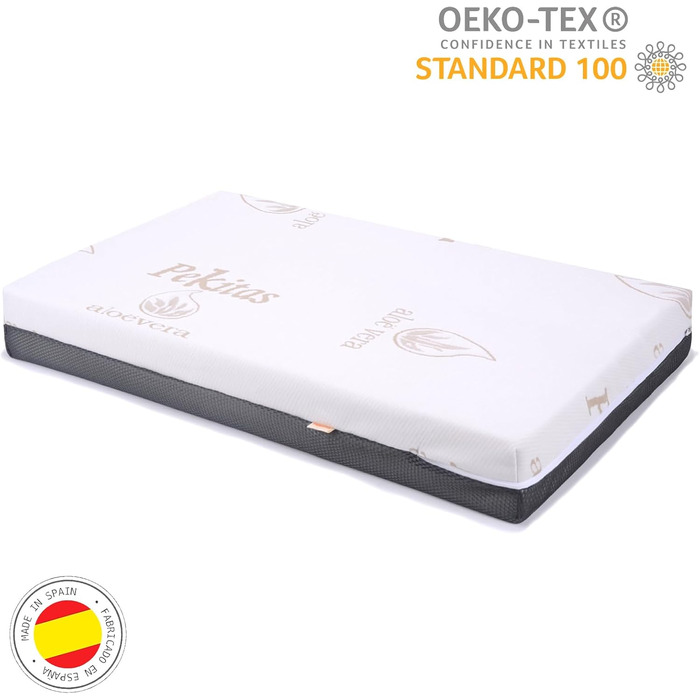 Дитячий матрац-колиска PEKITAS 50 x 90 см, товщина 10 см, гібридний, двосторонній, знімний чохол, можна прати, жорсткий, дихаючий, захист від задухи, дитяче ліжко, дитяче ліжко 50x90x10 см