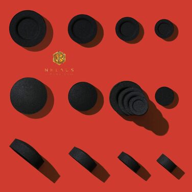 Вугілля для куріння NKlaus 10 рулонів Ø 33мм 100 вугільних таблеток швидкого розпалювання натуральне вугілля самозапалювальне вугі