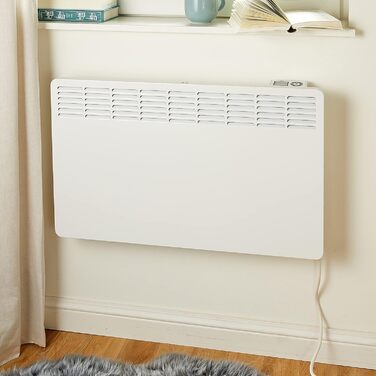 Настінний конвекторний обігрівач AEG WKL 2005 для площі приблизно 20 м, 2000 Вт, 5-30 C, настінний, РК-дисплей, тижневий таймер, металевий, Ecodesign 2018, 236535 для площі приблизно 25 м, металевий корпус без 120-хвилинного таймера