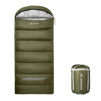 Спальний мішок BISINNA для дорослих, кемпінг, графеновий поліестер, тихий - водовідштовхувальний, дихаючий - 220x90 см на 4 сезони (1,8 кг/2,5 кг)