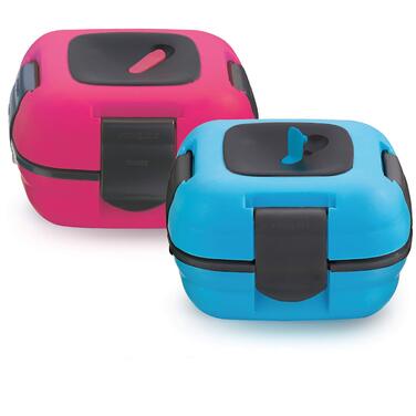Набір ланчбоксів Pinnacle Thermoware (2 шт.) для дітей та дорослих герметичні, з клапаном для випуску пари та вставкою з нержавіючої сталі ідеальні для школи, офісу та університету (блакитний/рожевий)
