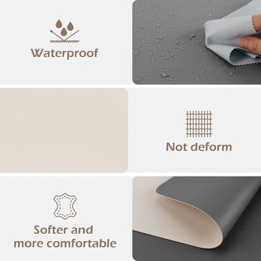 Підстилка шкіряна, 6 шт. підстилки миються з підставками нековзні підстилки двосторонні підстилки, PU зі штучної шкіри термостійкі