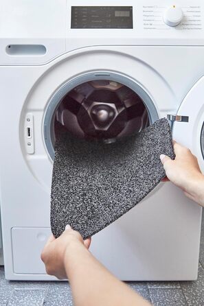 Килимок для дверей andiamo Amadis, килимок для очищення для внутрішніх та критих зовнішніх приміщень, можна прати, виготовлений з бавовни з нековзною підкладкою, 50 x 150 см, темно-сірий, сірий, 50 x 150 см (прямокутний), Amadis