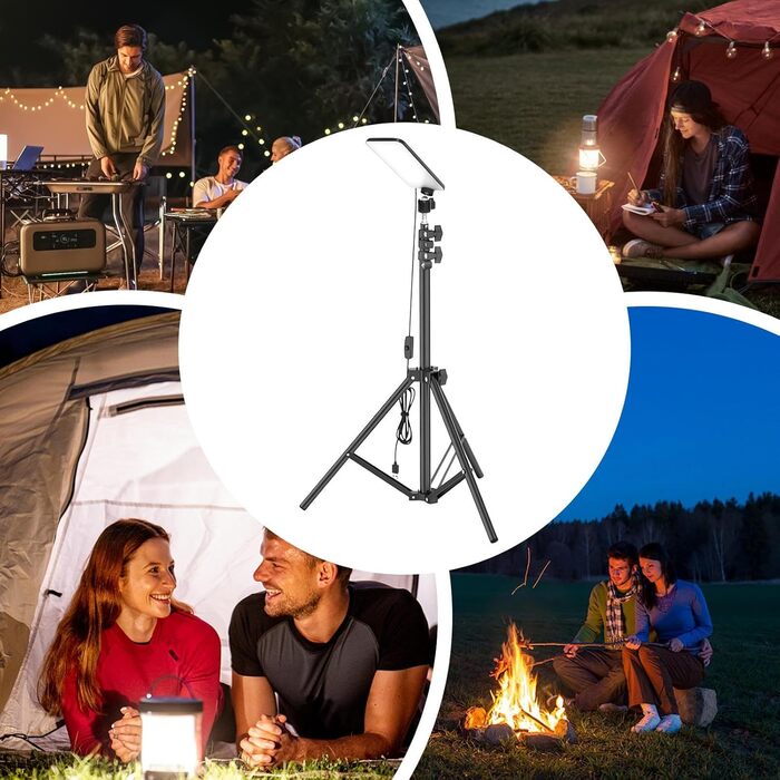 Яскравий світлодіодний ліхтар, регульований кемпінговий ліхтар, 23,23 x 2,95 x 2,95 дюйма, рибальський ліхтар, телескопічна підставка, ліхтар для зовнішньої майстерні з портативною конструкцією, гаражний намет з розсувним тентом для патіо