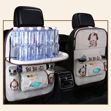 Міцний автомобільний захист спинки автомобіля KUANDARMX для дітей на задньому сидінні, планшет-органайзер для дітей та немовлят, с