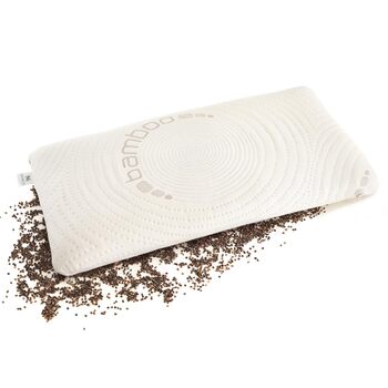 Гречана подушка, подушка для шиї, гречана подушка для голови від болю в шиї, подушка для сну на боці з бамбуковими наволочками, подушка для підтримки шиї з гречаної лушпиння, ортопедична подушка (40x80 см)