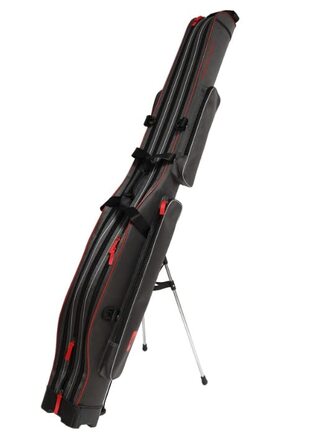 Сумка для вудилища Mikado з 3 жорсткими відділеннями та підставкою, 160 см / 3 відділення / UWD-06-160-3-GY