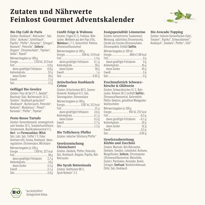 Преміальний різдвяний календар Gepp для гурманів 24 незвичайні спеції, соуси, французькі джеми та страви з олії та оцту Кулінарний різдвяний календар для чоловіків та жінок Гурман