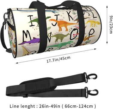 Дорожня сумка Tower Paris, кругла, великої місткості, легка та міцна, ідеальний подарунок для походів, відпустки, ділових поїздок та іншого. Стильний дизайн з динозаврами, універсальний розмір.