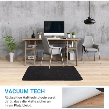 Килимок для підлоги COSYLAND, килимок для стільця, килимок для офісного стільця, багатофункціональний килимок для стільця, офісний килимок для дому та офісу, чорний