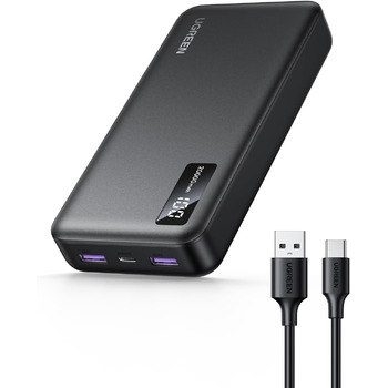 Зовнішній акумулятор для мобільного телефону з USB C Input&Output PD 20W з цифровим дисплеєм, сумісний з iPhone 16 Pro/Pro Max/16/15/14, Galaxy S24 Ultra, Pixel 8 та іншими, 20000mAh 22.5W