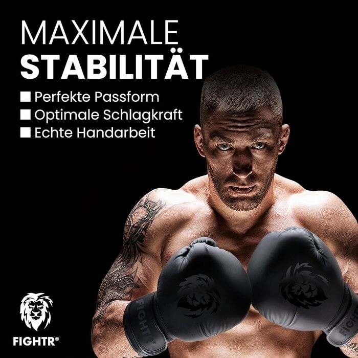 Стартовий набір для боксу FIGHTR Комплект боксерських рукавичок, бинтів та капи для боксу, ММА, муай-тай та кікбоксингу Розміри 8-16 унцій, включаючи сумку для перенесення 10 унцій