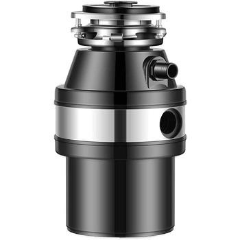 Подрібнювач побутових харчових відходів 370 Вт, багатоступеневий подрібнений подрібнювач кухонних відходів для прибирання сміття, Black Schwarz